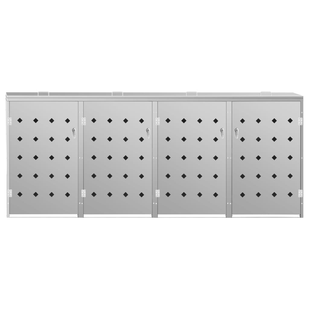 Containerberging Vierdubbel 240 L Roestvrij Staal 4 containers