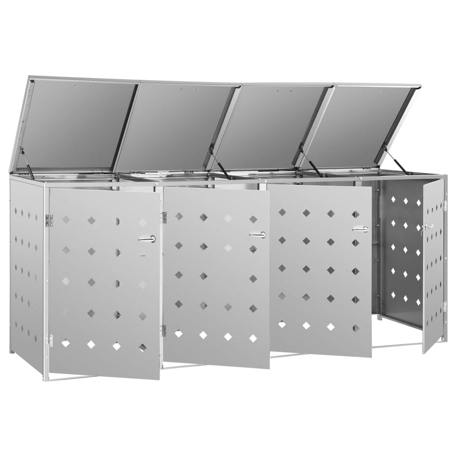 Containerberging Vierdubbel 240 L Roestvrij Staal 4 containers