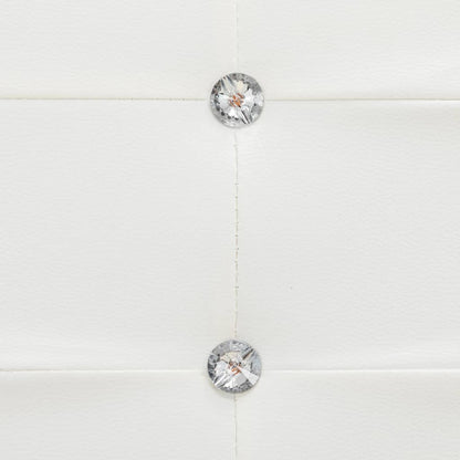 Bed Met Matras Kunstleer 140 x 200 cm Wit