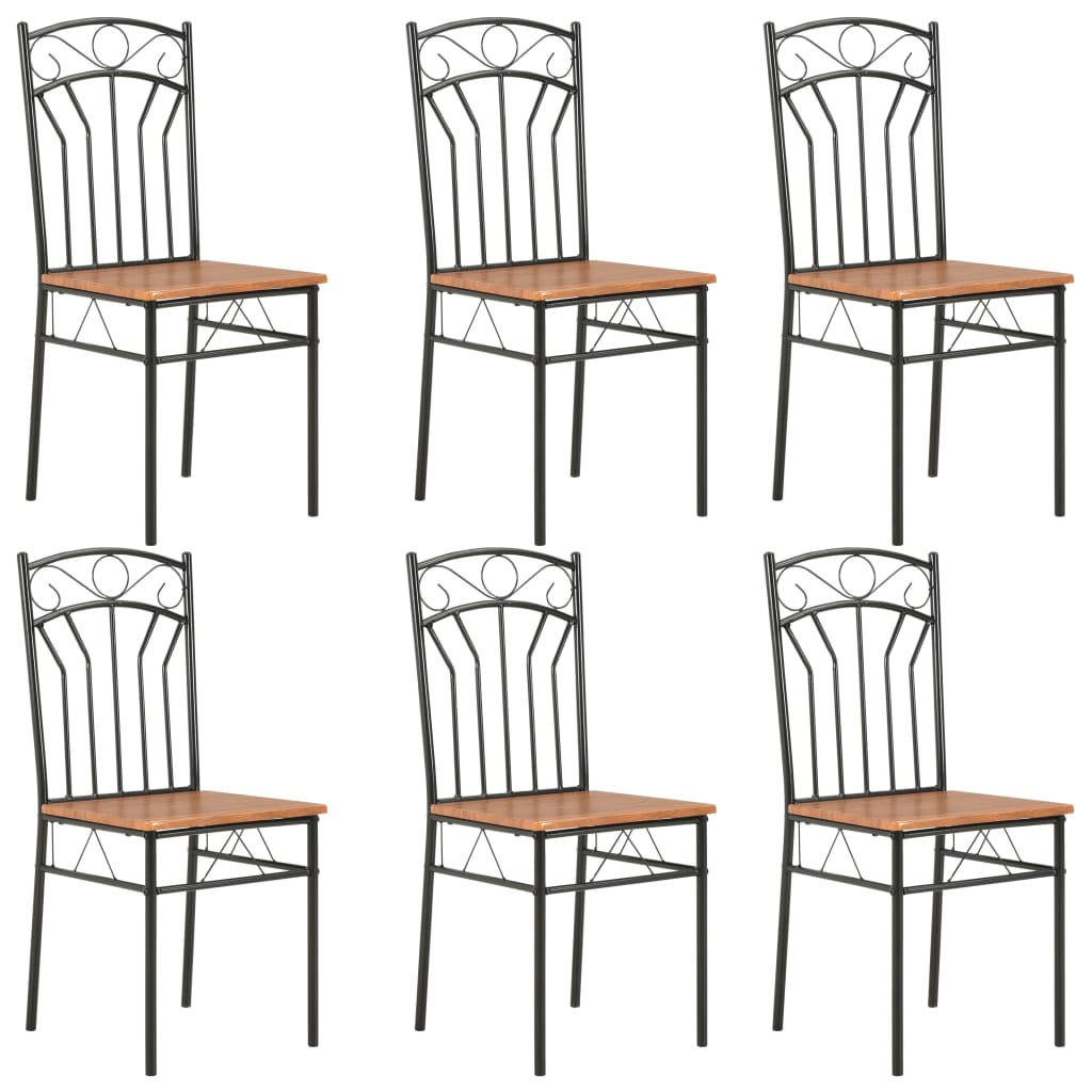 Eetkamerstoelen Mdf Bruin 6