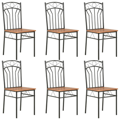 Eetkamerstoelen Mdf Bruin 6