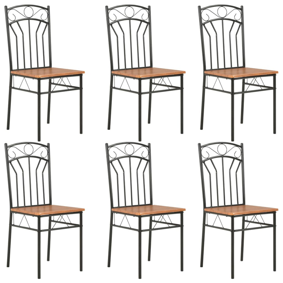 Eetkamerstoelen Mdf Bruin 6