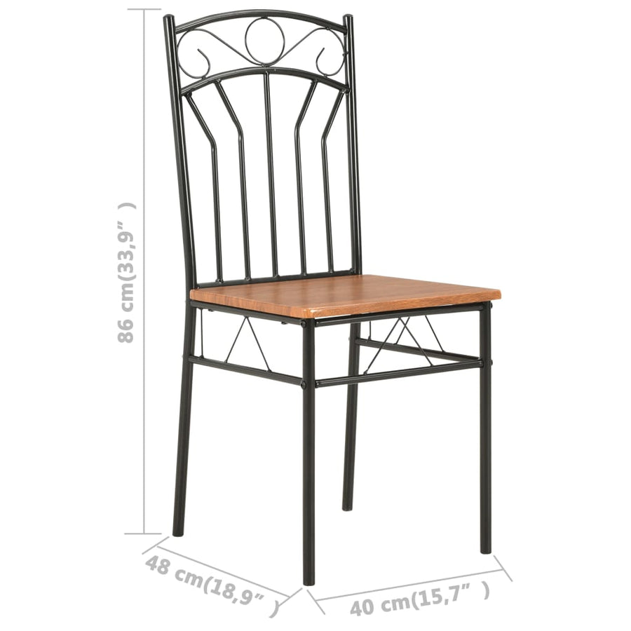 Eetkamerstoelen Mdf Bruin 6