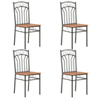 Eetkamerstoelen 4 st MDF bruin 40x48x86 cm