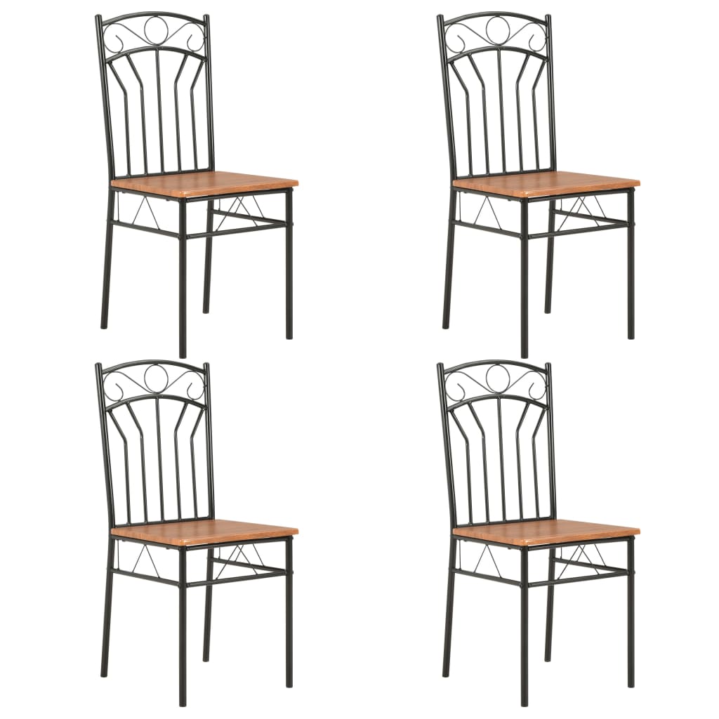 Eetkamerstoelen Mdf Bruin 4