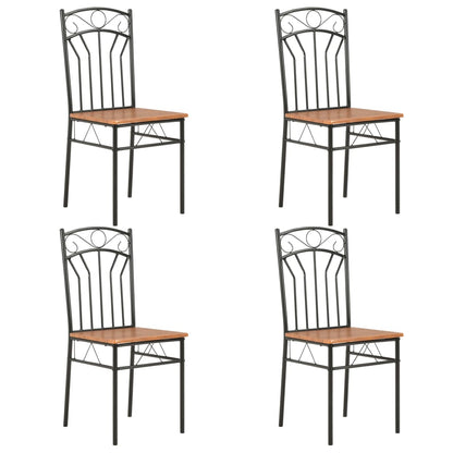 Eetkamerstoelen Mdf Bruin 4