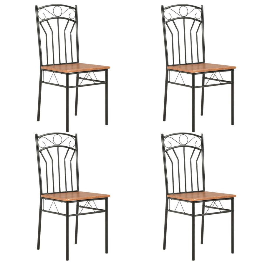 Eetkamerstoelen Mdf Bruin 4