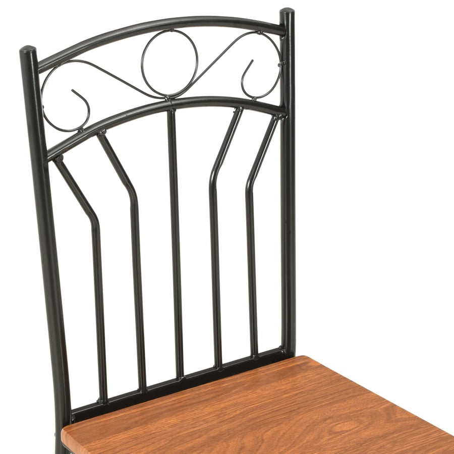 Eetkamerstoelen Mdf Bruin 4
