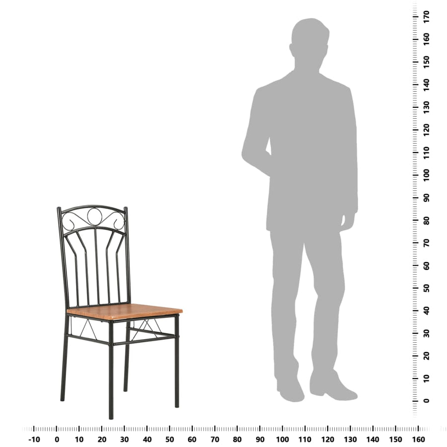 Eetkamerstoelen Mdf Bruin 4