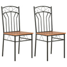 Eetkamerstoelen 2 st MDF bruin 40x48x86 cm
