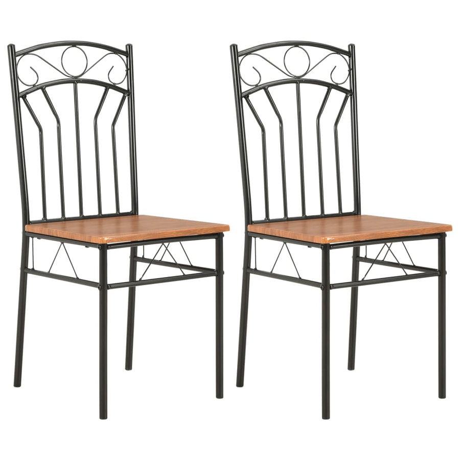 Eetkamerstoelen Mdf Bruin 2