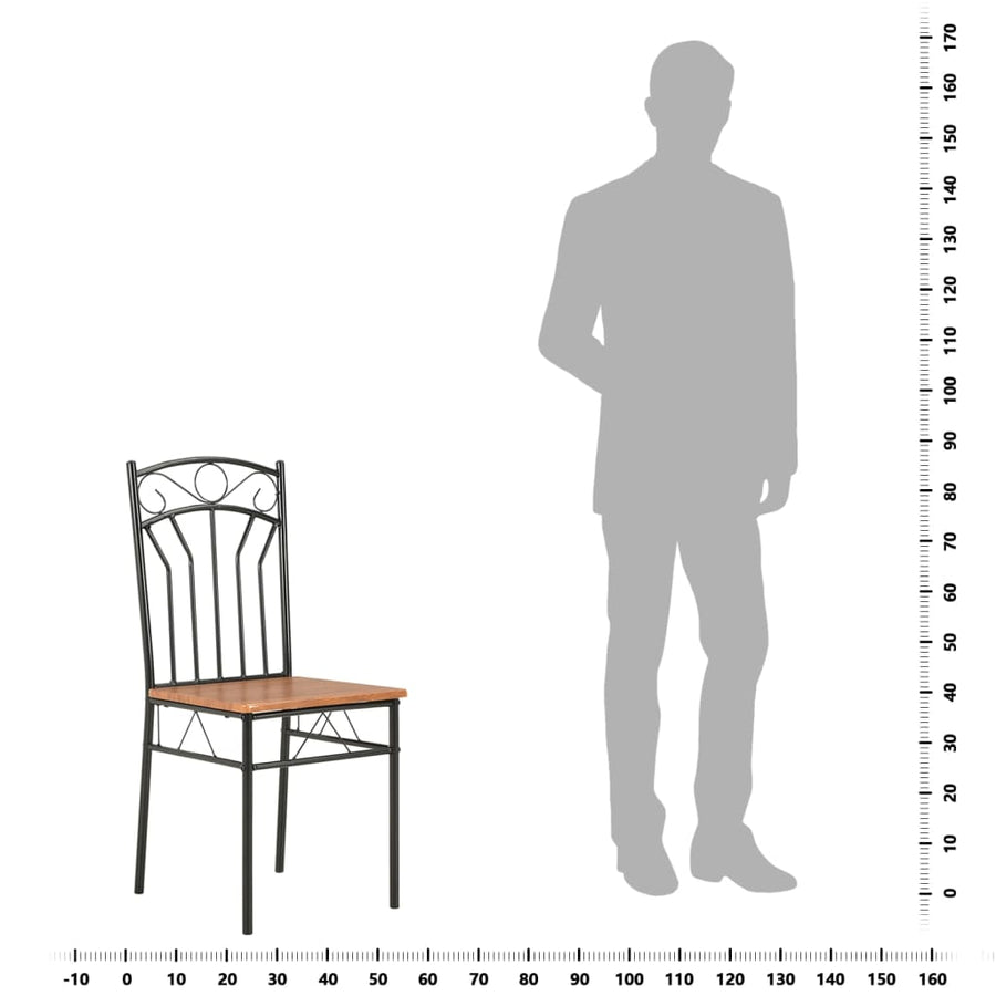 Eetkamerstoelen Mdf Bruin 2