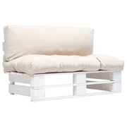 Tuinbank grenenhout met kussens 110x66x65 cm