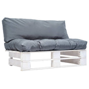 Tuinbank pallet 110x66x65 cm grenenhout grijs