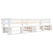 Tuinbank 2-zits grenenhout 220x66x55 cm wit