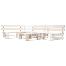 -Delige Loungeset Pallet Hout Wit