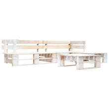 -Delige Loungeset Pallet Hout Wit