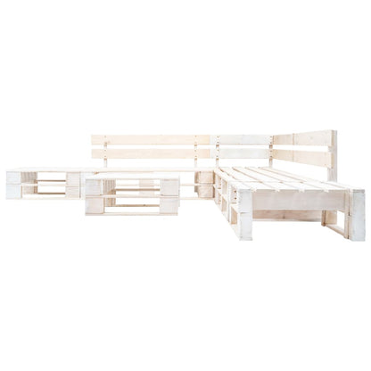 -Delige Loungeset Pallet Hout Wit