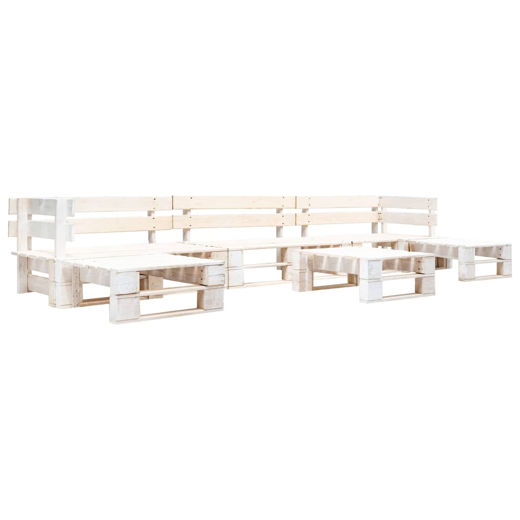 6-Delige Loungeset Pallet Hout Grijs