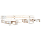 Loungeset 6-delig grenenhout wit 330x126x55 cm