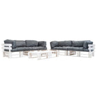 Loungeset pallet grijs wit 4-delig