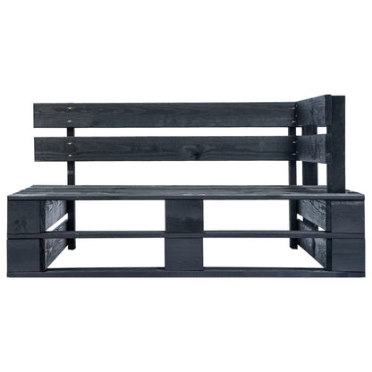 Tuinbank Pallet Met Rode Kussens Grenenhout Zwart en rood