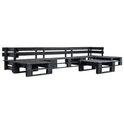 6-Delige Loungeset Pallet Hout Grijs
