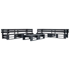 Loungeset pallet hout 6-delig zwart