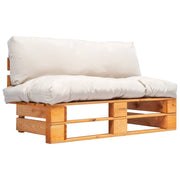 Tuinbank pallet grenenhout met kussens 110x66x65 cm