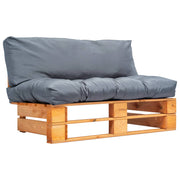 Tuinbank grenenhout met kussens 110x66x65 cm