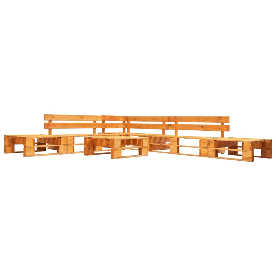 6-delige Loungeset pallet hout honingbruin