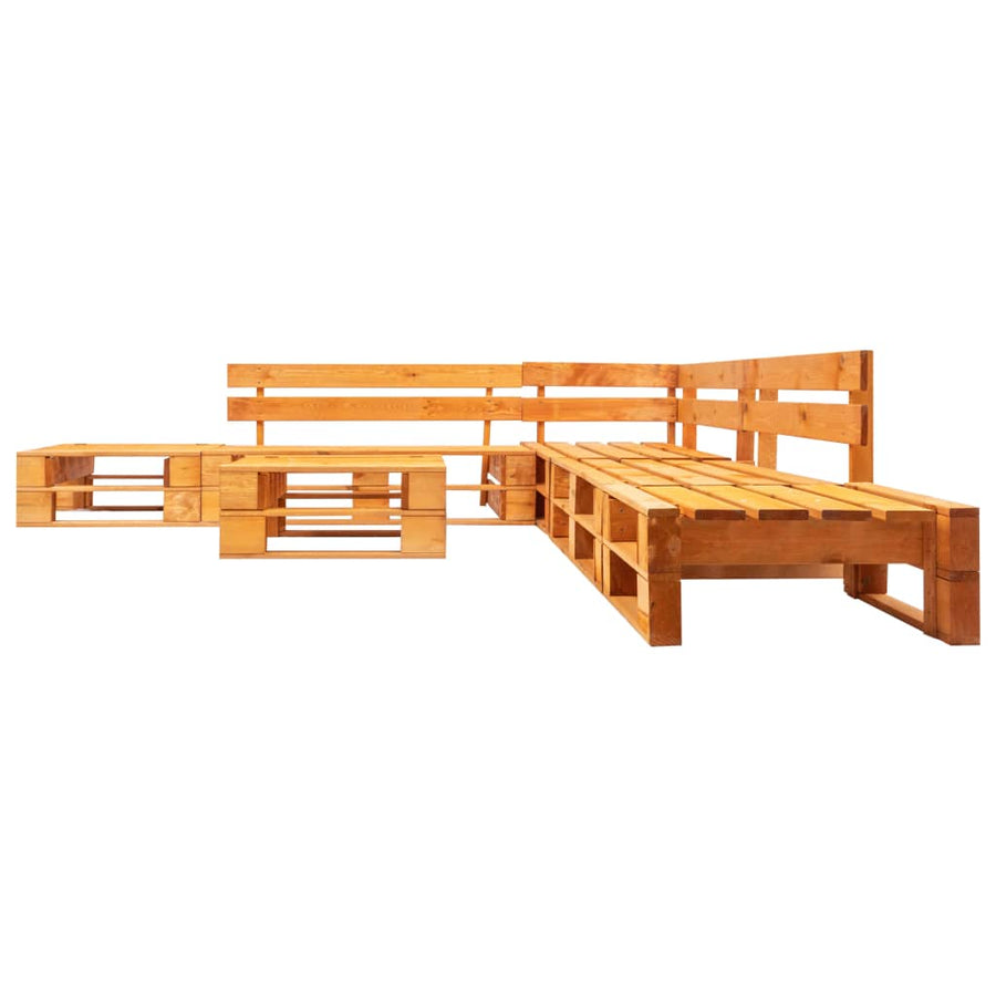 6-delige Loungeset pallet hout honingbruin