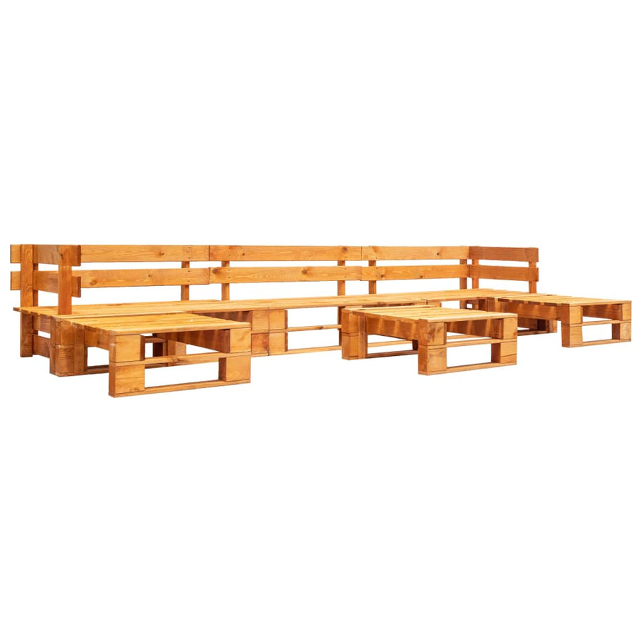 6-Delige Loungeset Pallet Hout Grijs