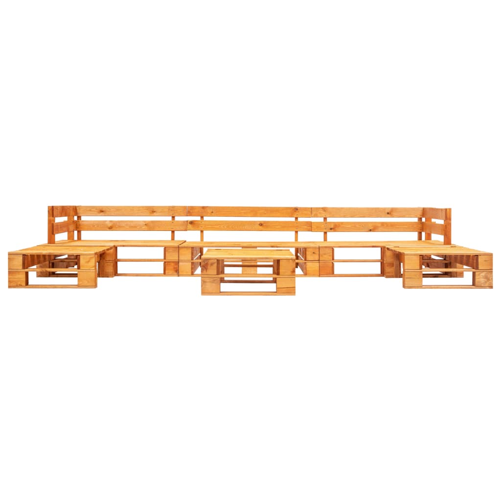6-delige Loungeset pallet hout honingbruin