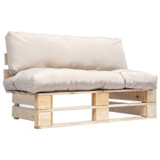 Tuinbank grenenhout met kussens 110x66x65 cm