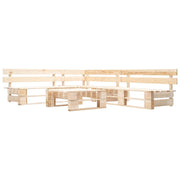 4-piece pallet wood lounge set natural