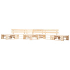 6-piece lounge set pallet wood natural