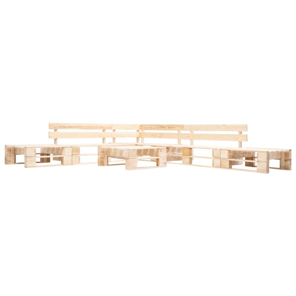 Loungeset Pallet Hout Naturel Houtkleur