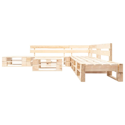 Loungeset Pallet Hout Naturel Houtkleur
