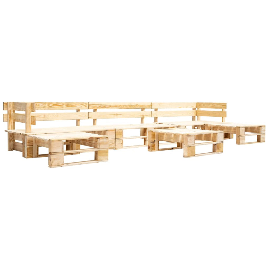 6-Delige Loungeset Pallet Hout Grijs