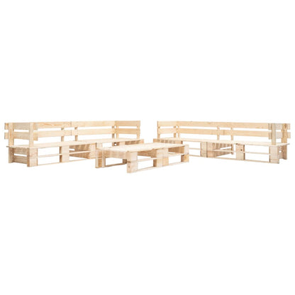 Loungeset Pallet Met Grijze Kussens Hout