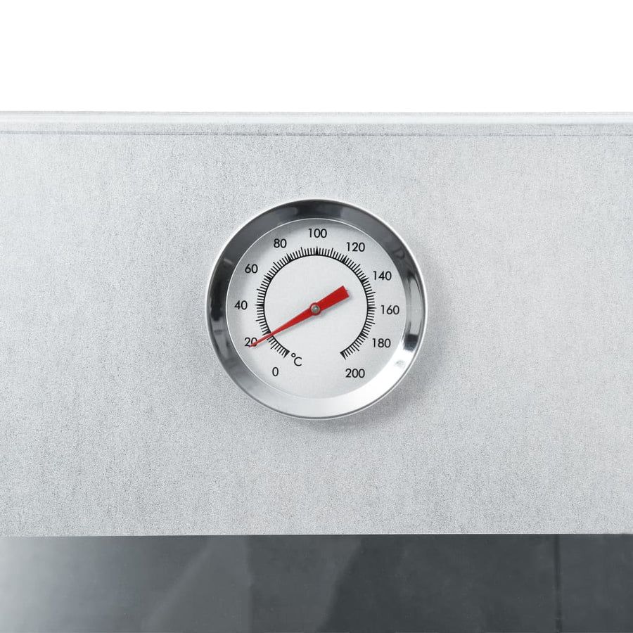 BBQ-rookoven met 1 kg houtsnippers 44,5x29x83 cm 1 44.5 x 29 x 83 cm Met raam