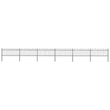 Tuinhek met ronde bovenkant 10,2x0,8 m staal zwart 0.8 m 10.2 m