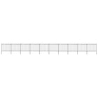 Garden gate with ring top steel 1781.5x150 cm black