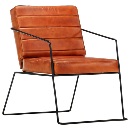 Fauteuil Echt Leer Tan