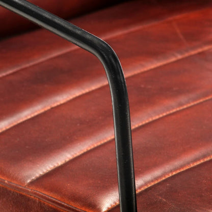 Fauteuil Echt Leer Donkerbruin