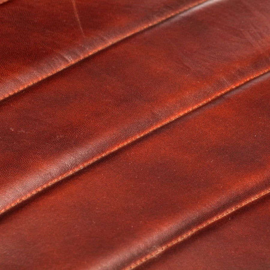 Fauteuil Echt Leer Donkerbruin