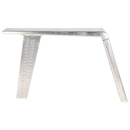 Bureau Luchtvaartstijl 112X50X76 Cm Metaal Zilverkleurig