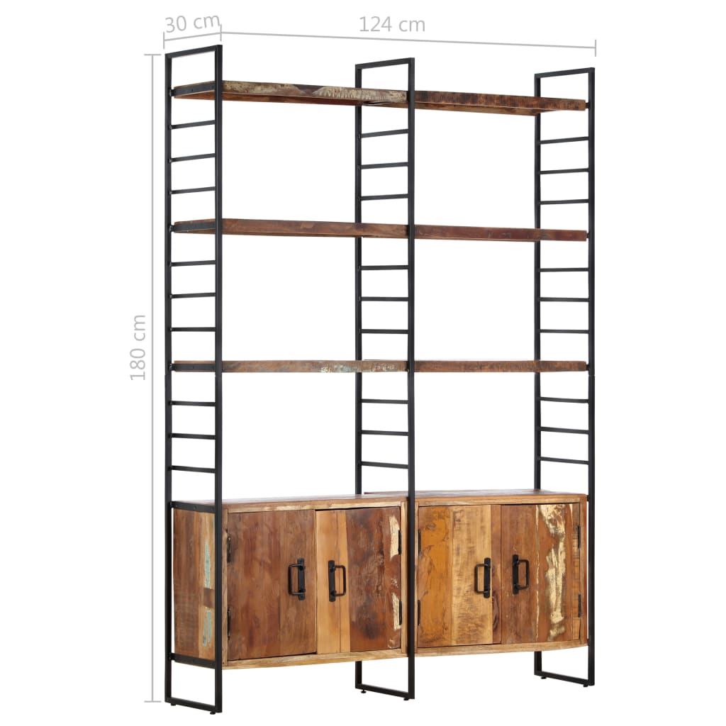 Boekenkast Met 4 Schappen 24X30X80 Cm massief gerecycled hout
