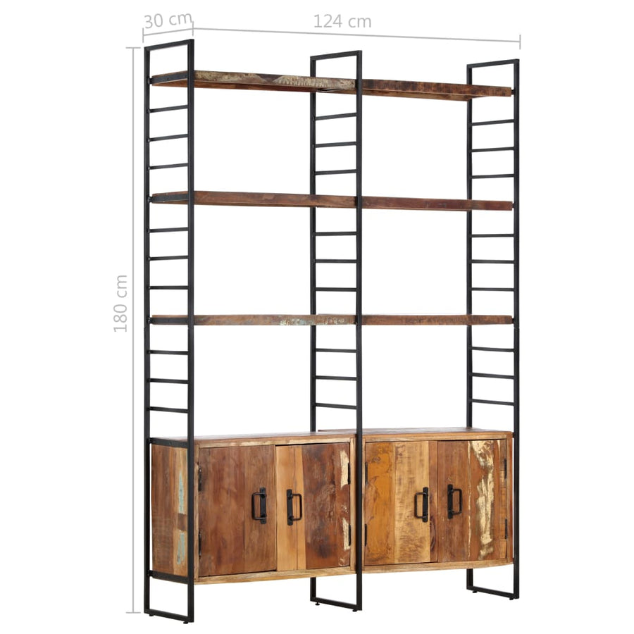 Boekenkast Met 4 Schappen 24X30X80 Cm massief gerecycled hout